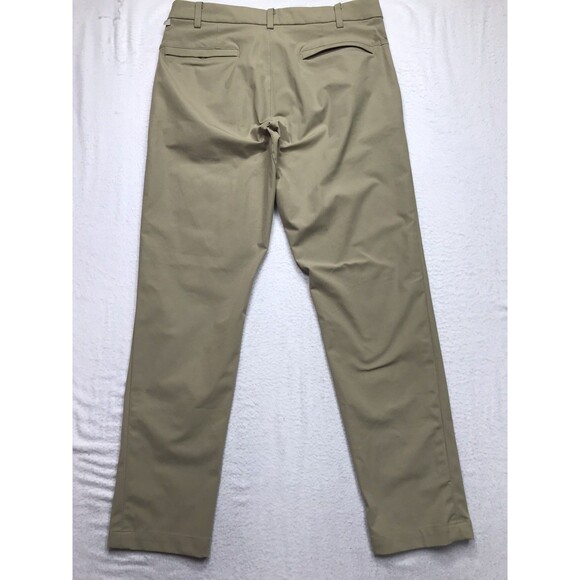 LULULEMON Commission Pants Men 32 (34x31) Tan Classic Fit Warpstreme Performance - Picture 2 of 16